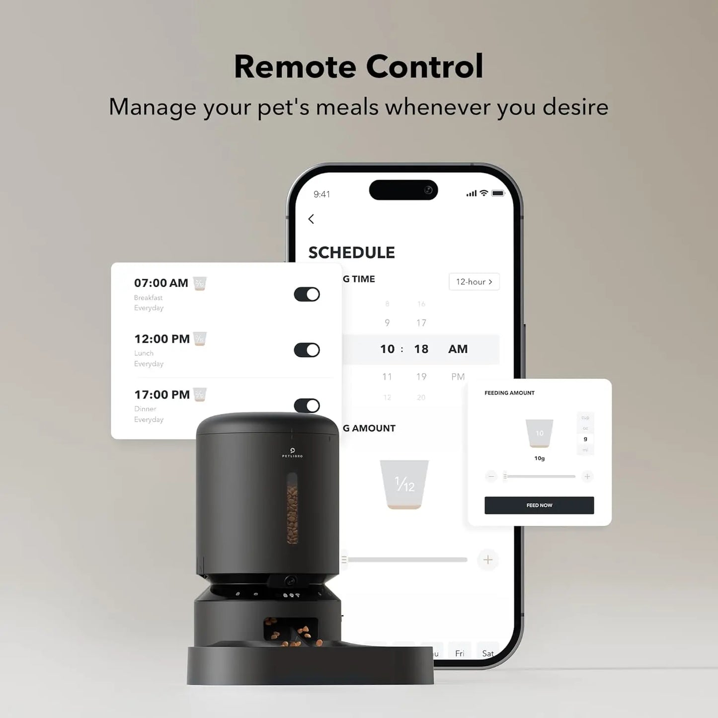 Revolutionize Pet Care with the PETLIBRO Automatic Cat Feeder: 1080P HD Camera, Dual Tray, and Smart Notifications for Cats and Dogs!