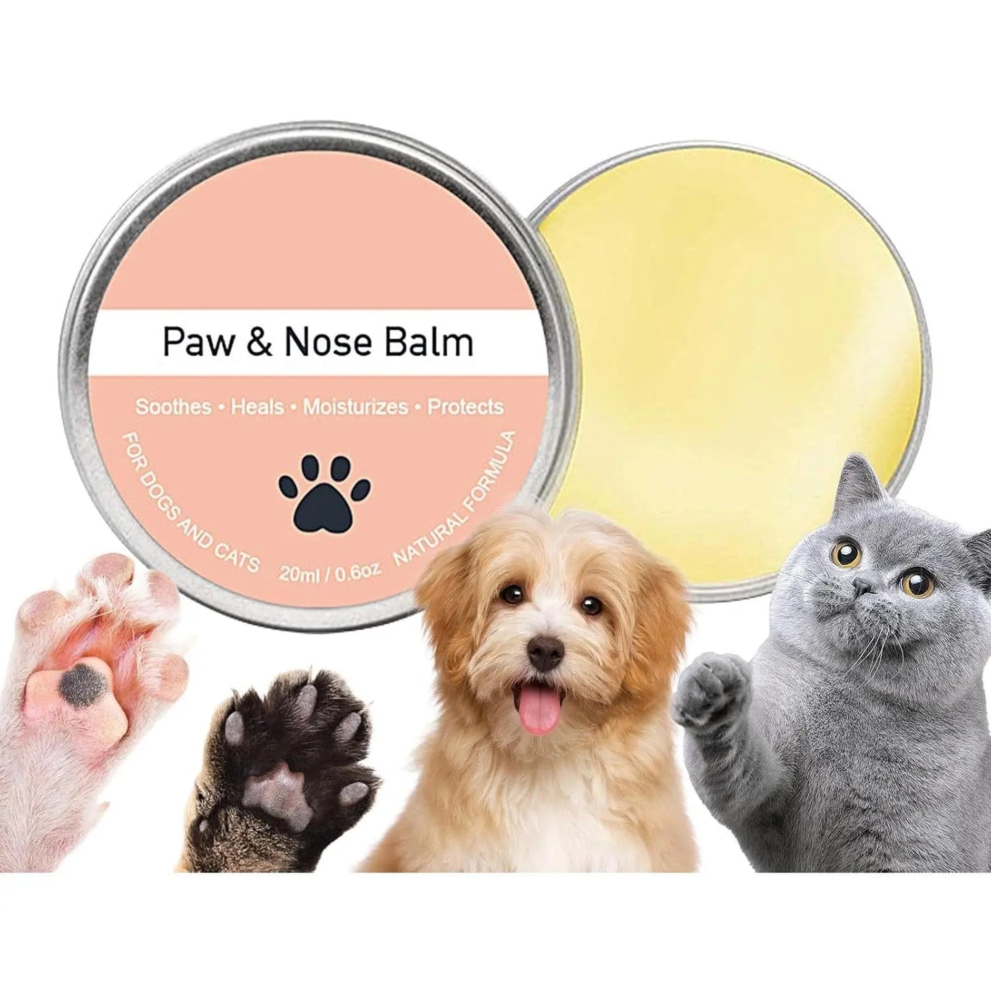 Nourish Your Pet's Paws with Our Shipping Included 20ml Dog Paw Pad Balm - Gentle Moisturizing Cream for Chapped Protection and Ultimate Comfort