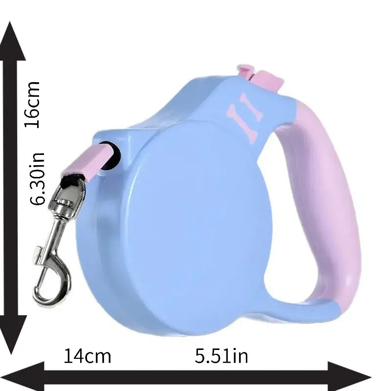 Ultimate Pet Gift Set: Adjustable Long Dog Leash with One-Button Brake - Perfect for Night Walks with Medium Dogs and Cats - Durable Linen Material