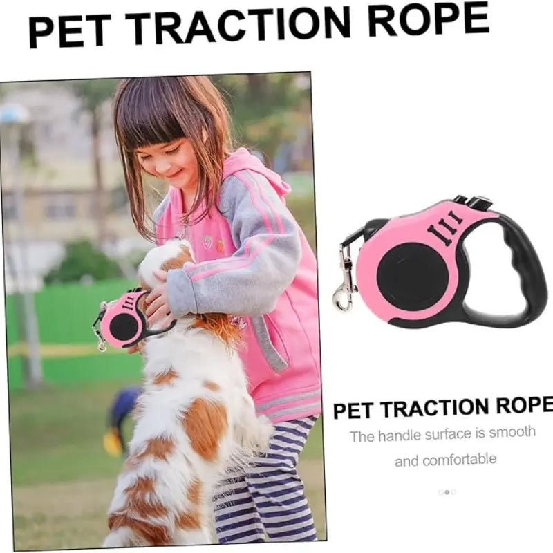 Ultimate Pet Gift Set: Adjustable Long Dog Leash with One-Button Brake - Perfect for Night Walks with Medium Dogs and Cats - Durable Linen Material