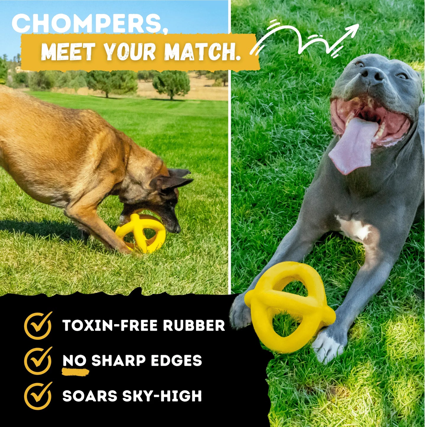 Unleash the Fun with the Monster K9 Giant Halo Ball – The Ultimate Indestructible Dog Toy for XL & Large Breed Power Chewers!