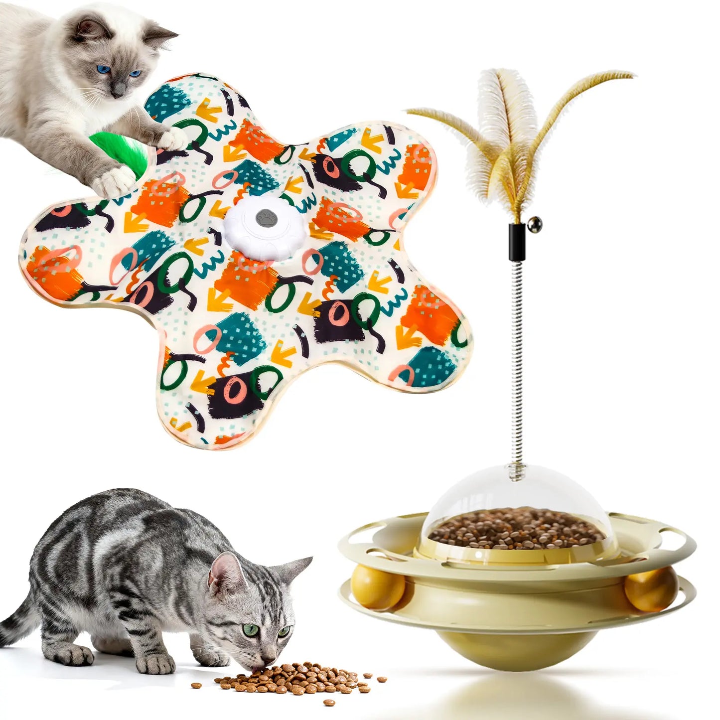 Exciting Interactive Feather Toy for Cats - Rechargeable Hide and Seek Fun for Indoor Playtime!