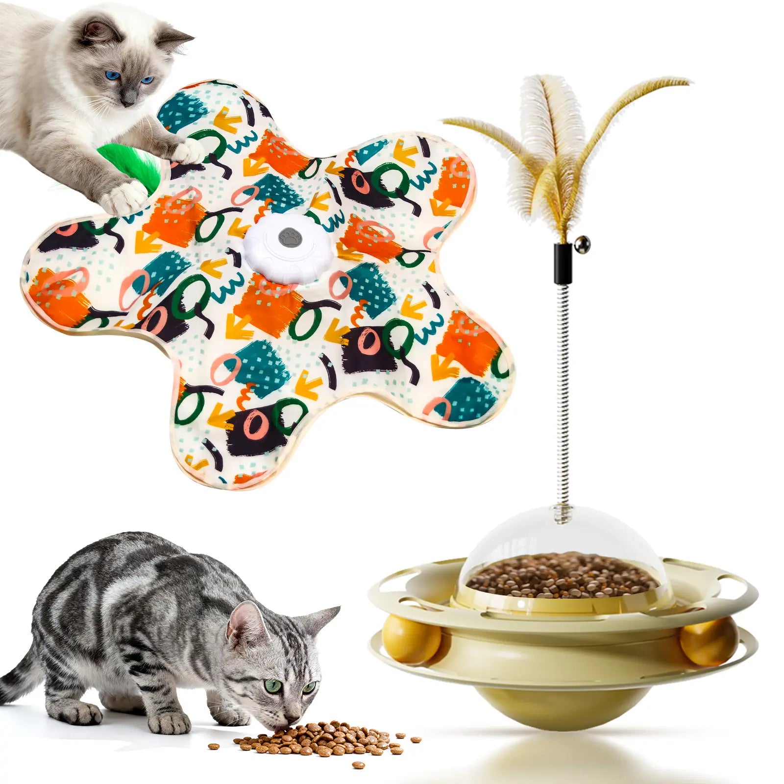 Exciting Interactive Feather Toy for Cats - Rechargeable Hide and Seek Fun for Indoor Playtime!