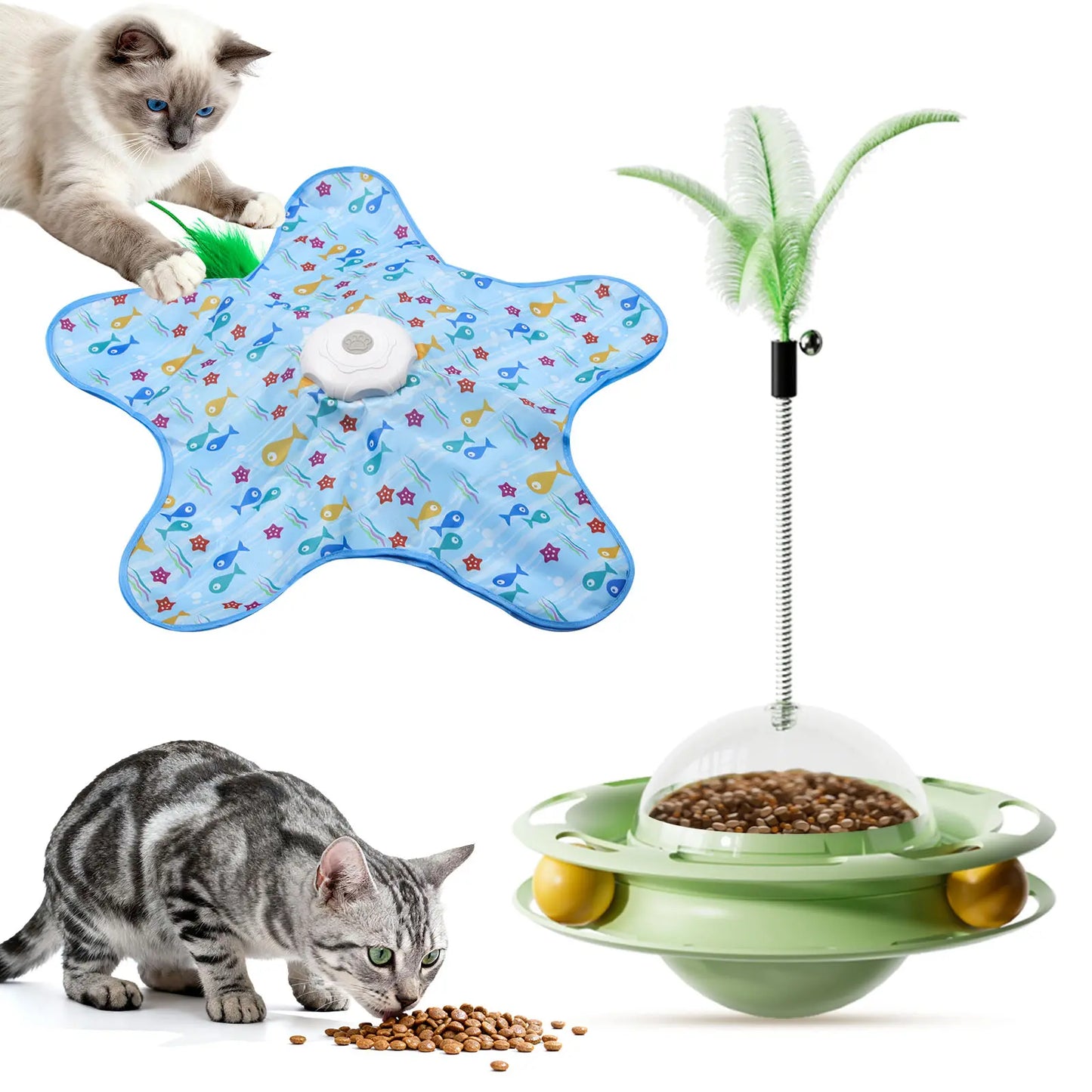 Exciting Interactive Feather Toy for Cats - Rechargeable Hide and Seek Fun for Indoor Playtime!
