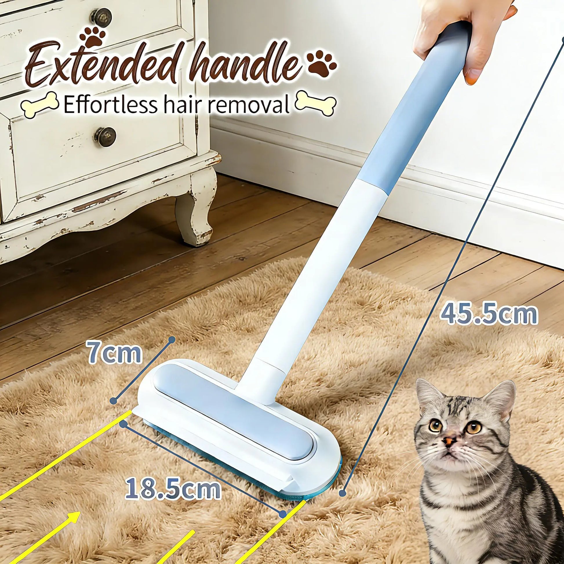 Ultimate 4-In-1 Pet Fur Remover Brush & Washable Cleaning Gloves Set - Effortless Indoor Pet Hair Removal