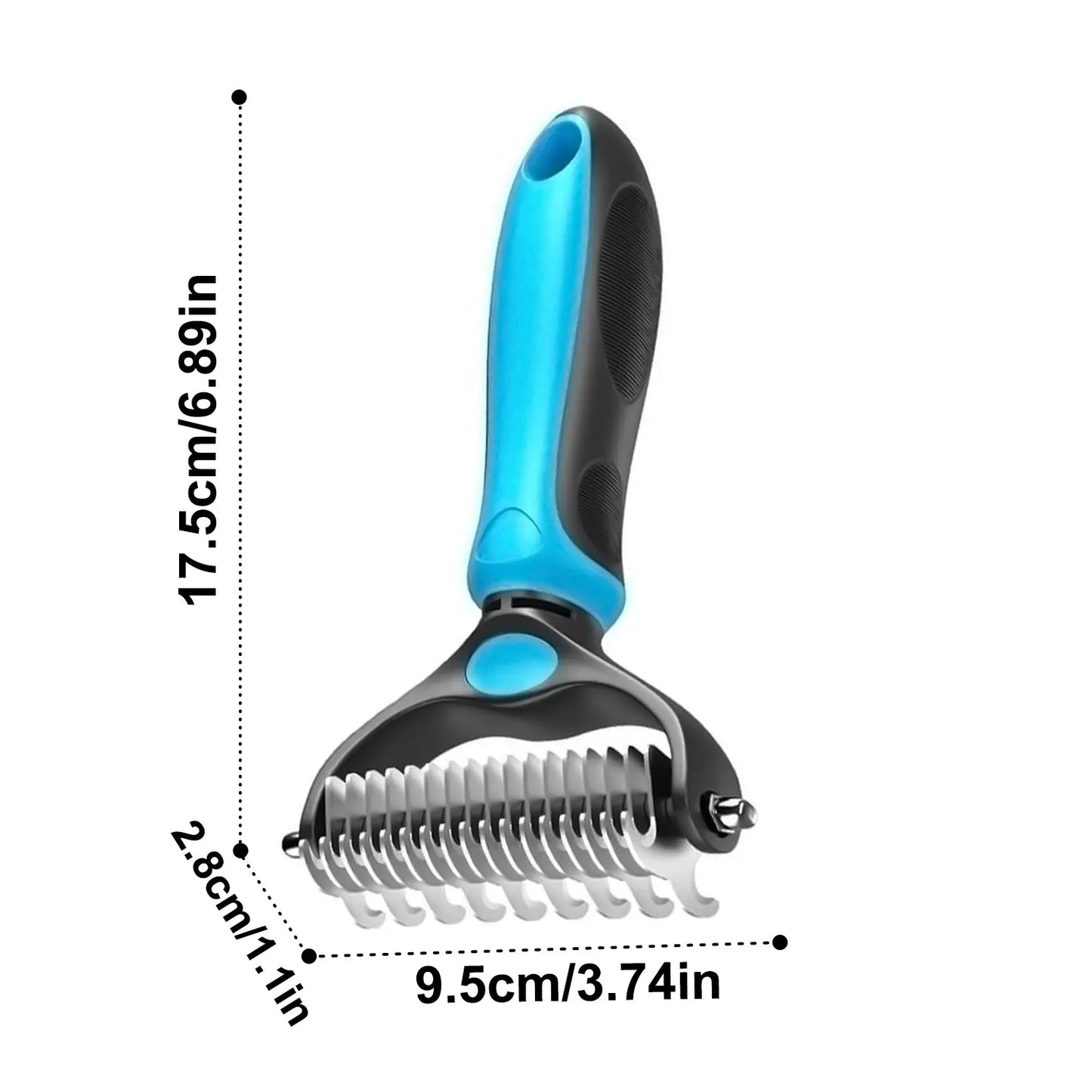 Transform Your Pet's Grooming Routine with the Dual-Sided Original Pet Grooming Brush - Effortlessly Reduce Shedding by 95% for Dogs and Cats!