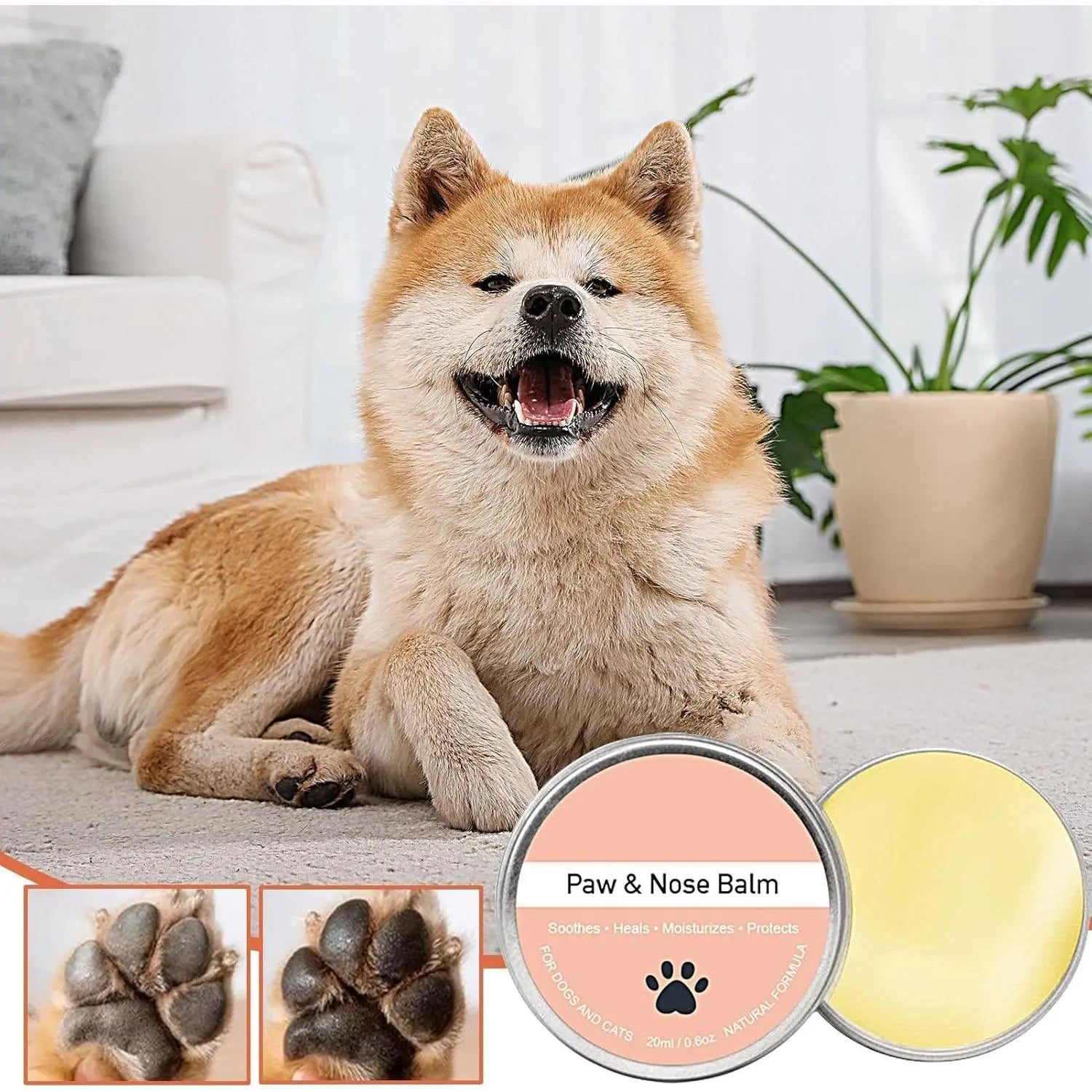 Nourish Your Pet's Paws with Our Shipping Included 20ml Dog Paw Pad Balm - Gentle Moisturizing Cream for Chapped Protection and Ultimate Comfort