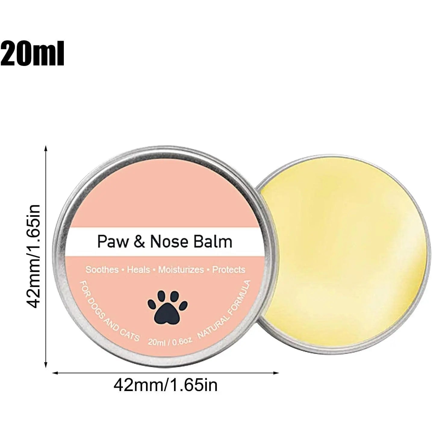 Nourish Your Pet's Paws with Our Shipping Included 20ml Dog Paw Pad Balm - Gentle Moisturizing Cream for Chapped Protection and Ultimate Comfort