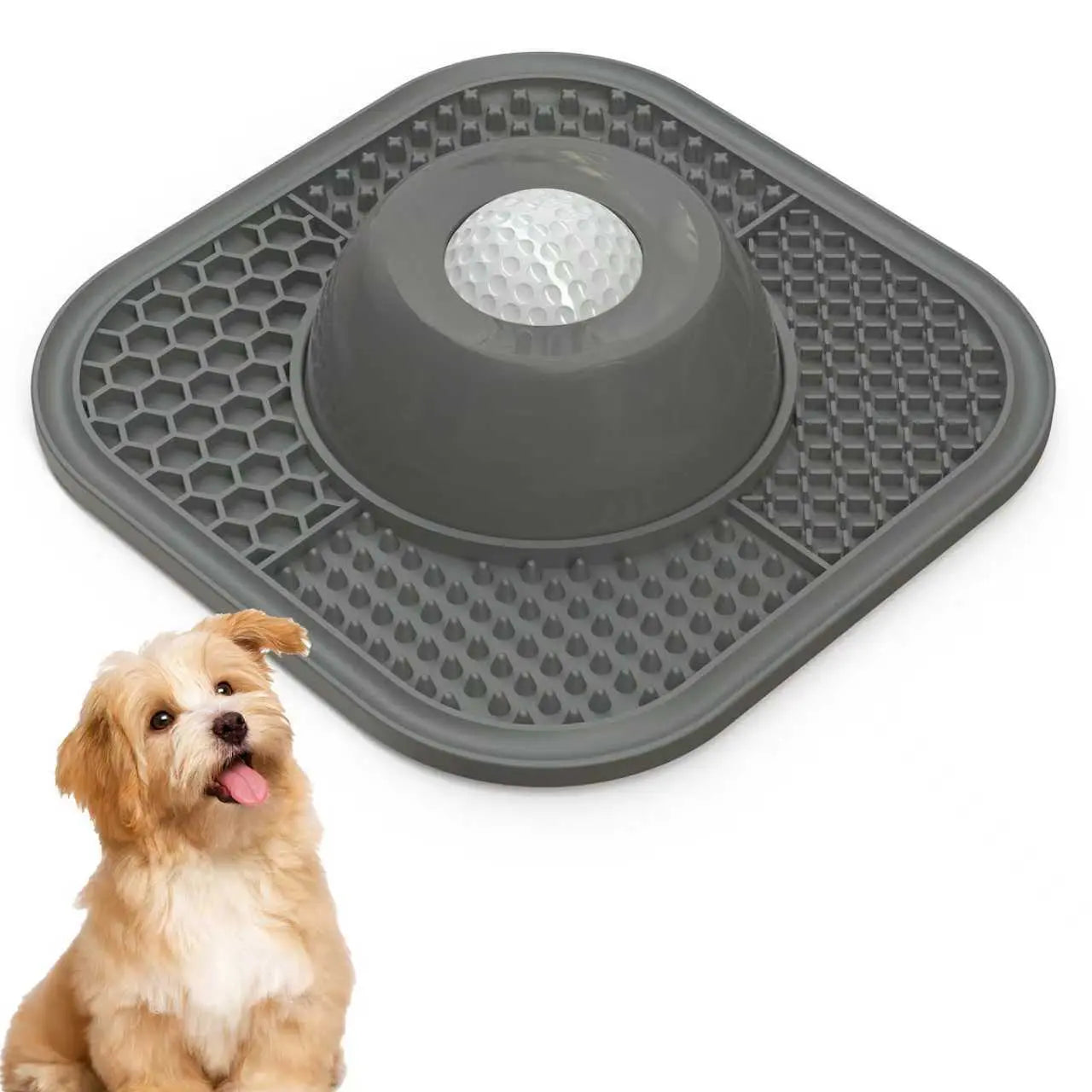 Pawlove Anti-Slip Slow Feeder Dog Bowl for Liquid Treats - Perfect for Bone Broth, Yogurt, and More! Ideal for All Breeds and Post-Op Nutrition