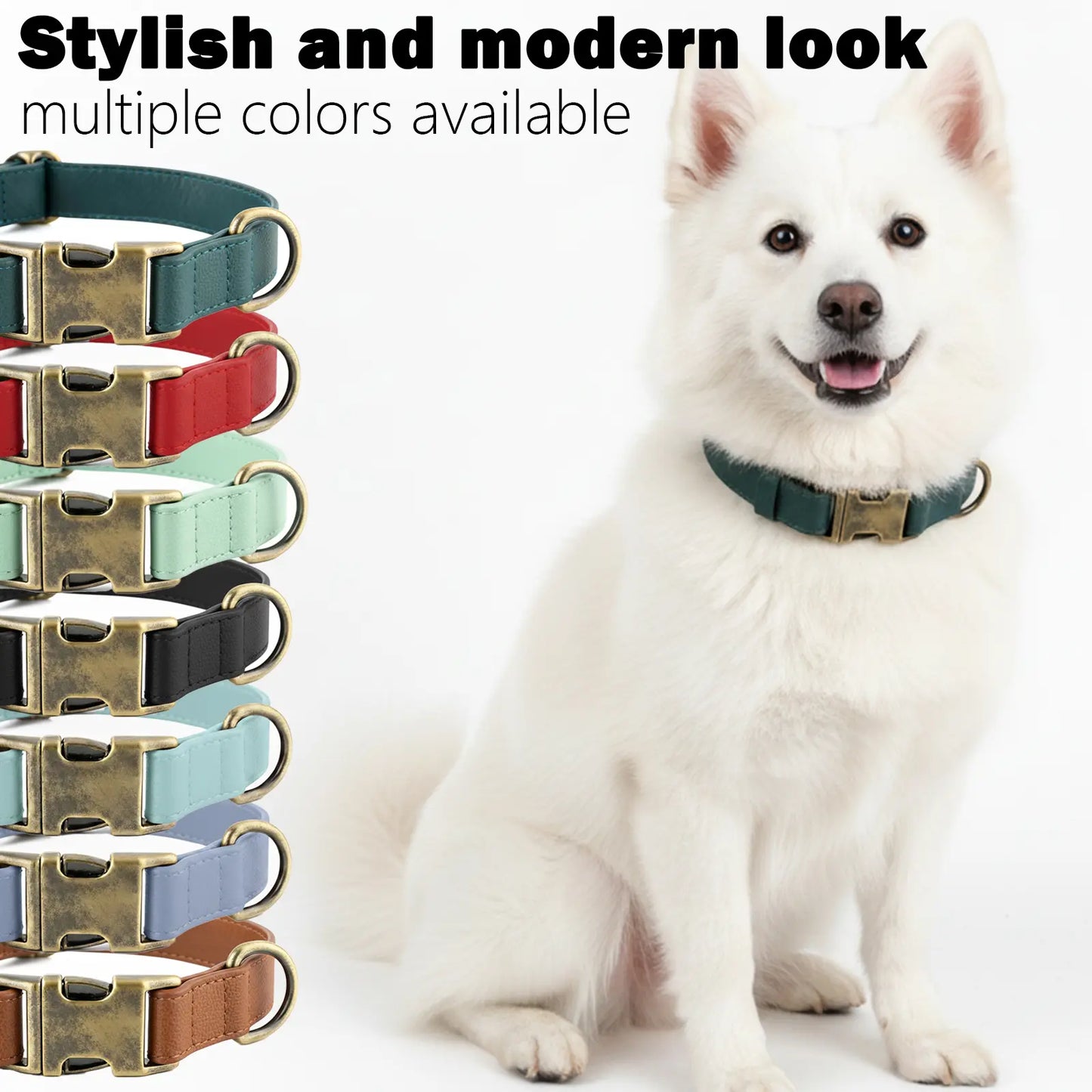 Waterproof, Odor-Free Silicone Dog Collar with Strong Metal Buckle – Perfect for Active Pups!