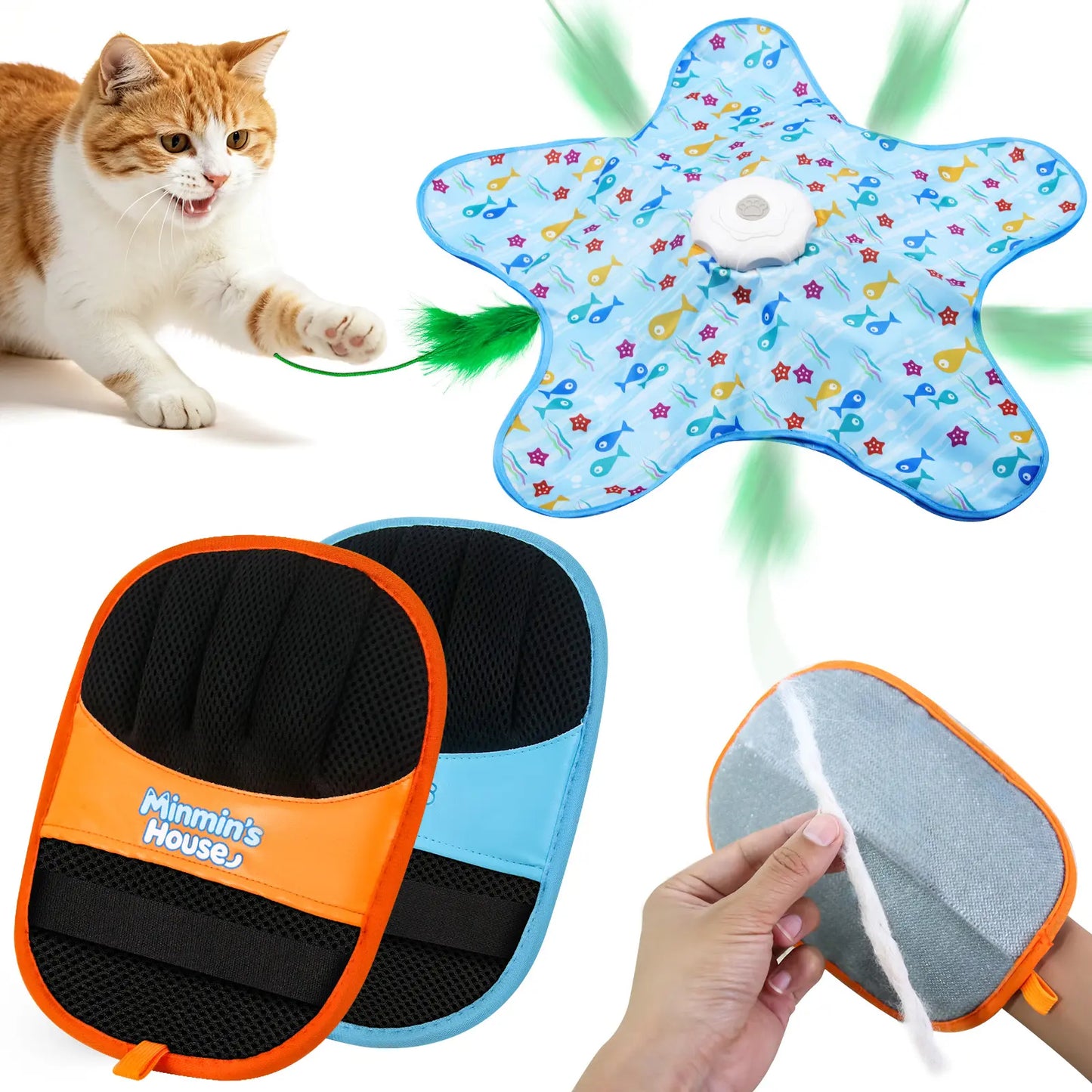 Exciting Interactive Feather Toy for Cats - Rechargeable Hide and Seek Fun for Indoor Playtime!