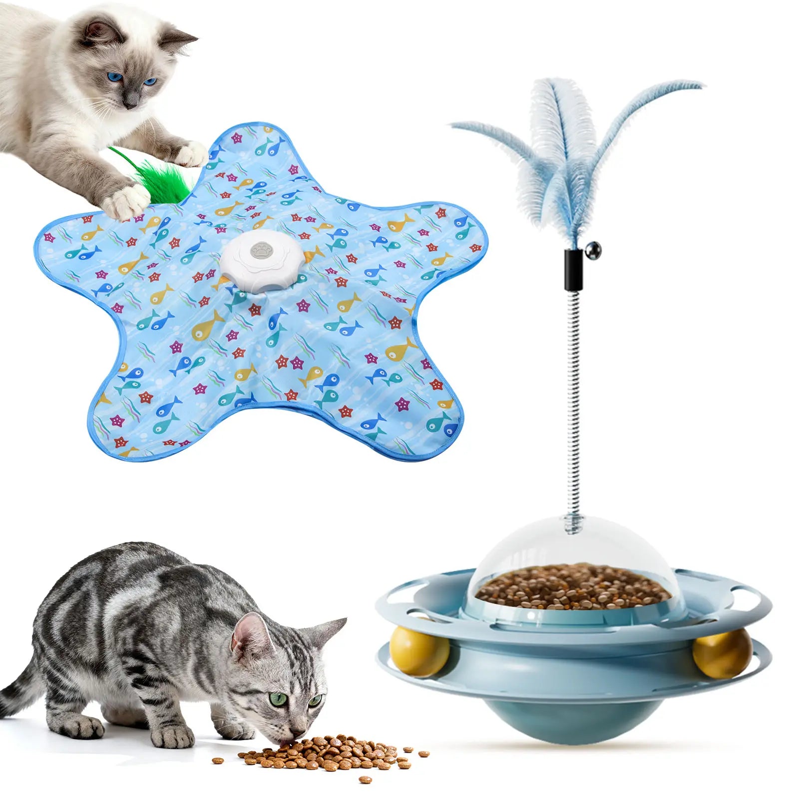 Exciting Interactive Feather Toy for Cats - Rechargeable Hide and Seek Fun for Indoor Playtime!