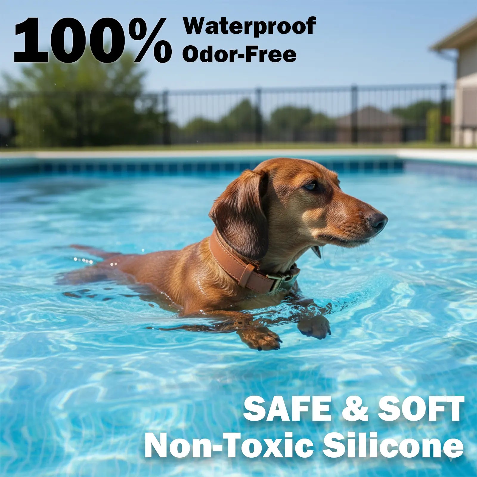 Waterproof, Odor-Free Silicone Dog Collar with Strong Metal Buckle – Perfect for Active Pups!
