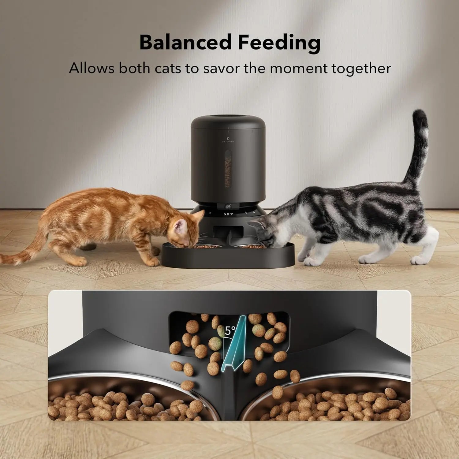 Revolutionize Pet Care with the PETLIBRO Automatic Cat Feeder: 1080P HD Camera, Dual Tray, and Smart Notifications for Cats and Dogs!