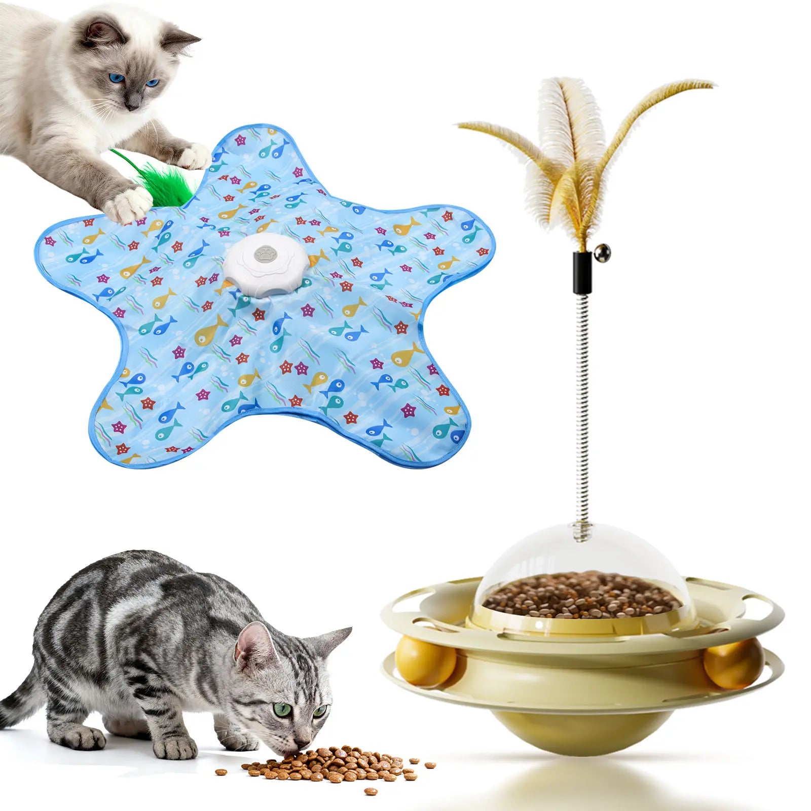 Exciting Interactive Feather Toy for Cats - Rechargeable Hide and Seek Fun for Indoor Playtime!
