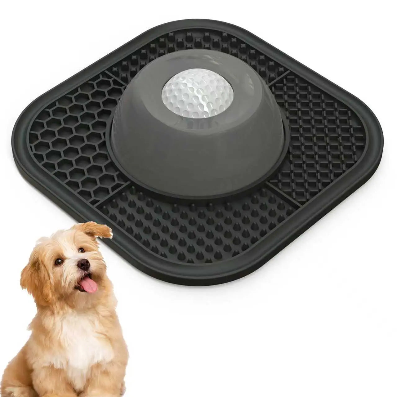 Pawlove Anti-Slip Slow Feeder Dog Bowl for Liquid Treats - Perfect for Bone Broth, Yogurt, and More! Ideal for All Breeds and Post-Op Nutrition
