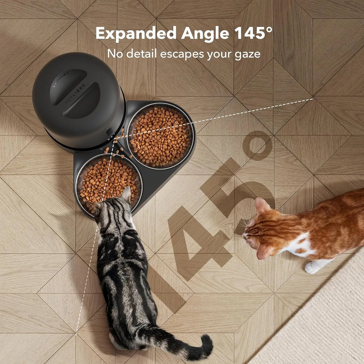 Revolutionize Pet Care with the PETLIBRO Automatic Cat Feeder: 1080P HD Camera, Dual Tray, and Smart Notifications for Cats and Dogs!