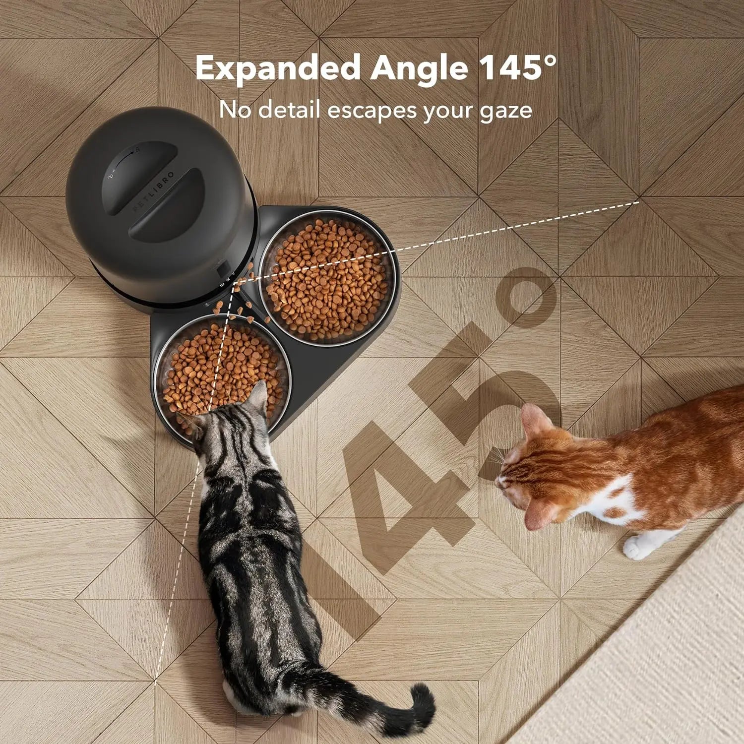 Revolutionize Pet Care with the PETLIBRO Automatic Cat Feeder: 1080P HD Camera, Dual Tray, and Smart Notifications for Cats and Dogs!